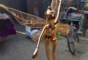 懷化小精靈雕塑，抽象卡通雕塑，美陳人物擺件