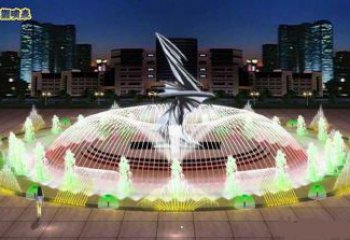 揚(yáng)州水景搖擺噴泉雕塑，循環(huán)噴水模式噴泉雕塑加工