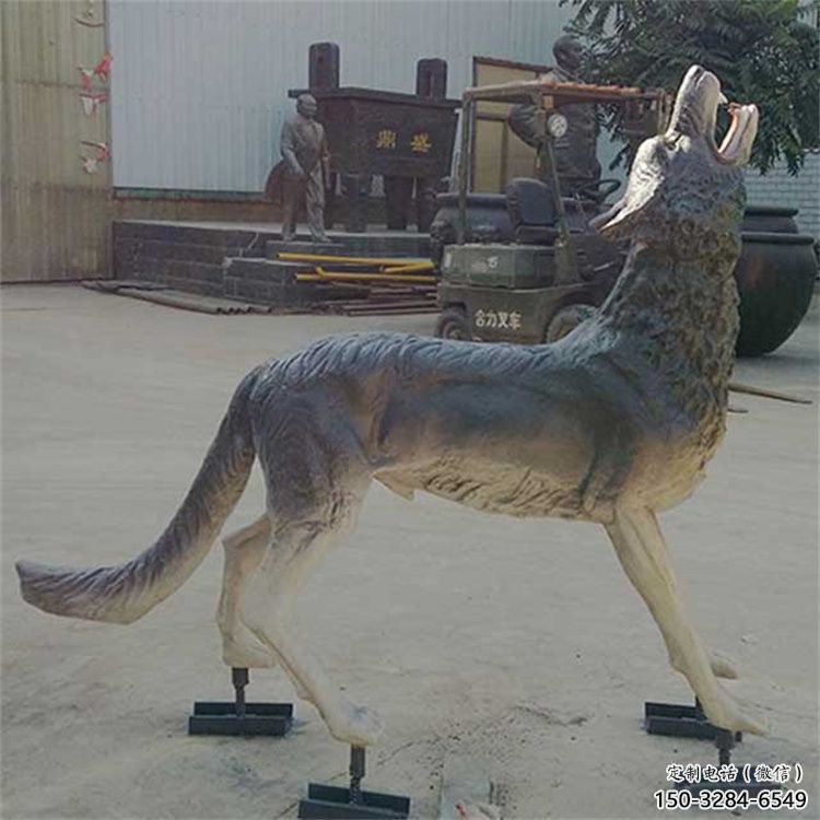 贛州銅狼雕塑廠家，銅雕動物狼，仿真工藝制作