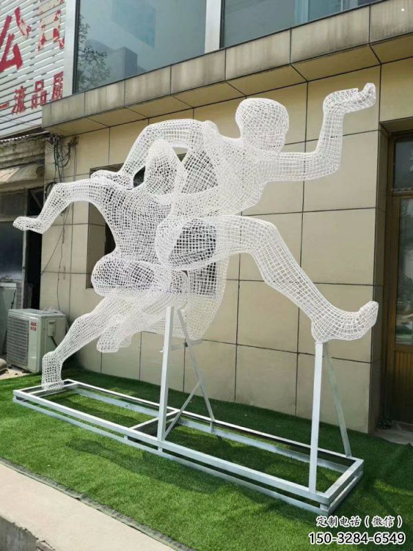 大東鏤空健兒雕塑制造，校園雕塑，金屬鐵藝人物雕塑展品