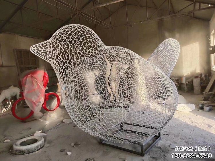 和平鏤空小鳥雕塑精選，陸地擺件，鐵藝鳥兒雕塑精品