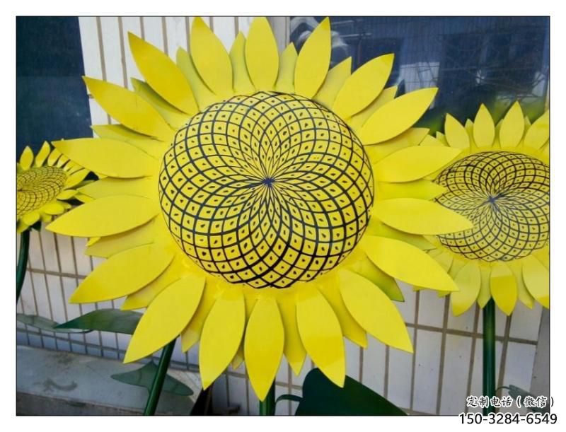 錦州抽象花籃雕塑展品，小區(qū)雕塑，葵花花籃雕塑工程制作精選