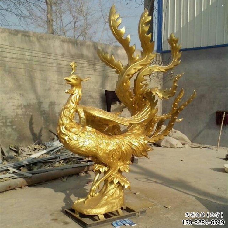 隆德鳳凰雕塑廠家，鍛造工藝，銅鳳凰雕塑廠家承接