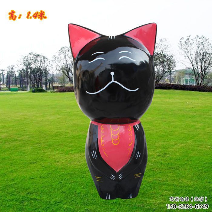 青島廣場(chǎng)小貓雕塑，動(dòng)物擺件，仿古工藝