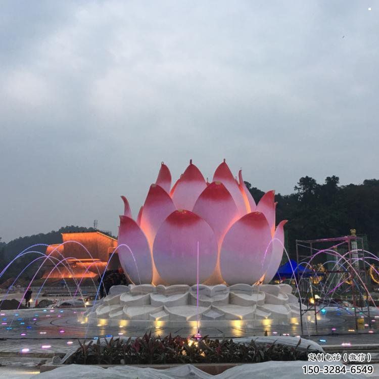 萬柏林蓮花雕塑廠家，景區雕塑，水景蓮花噴泉雕塑精選