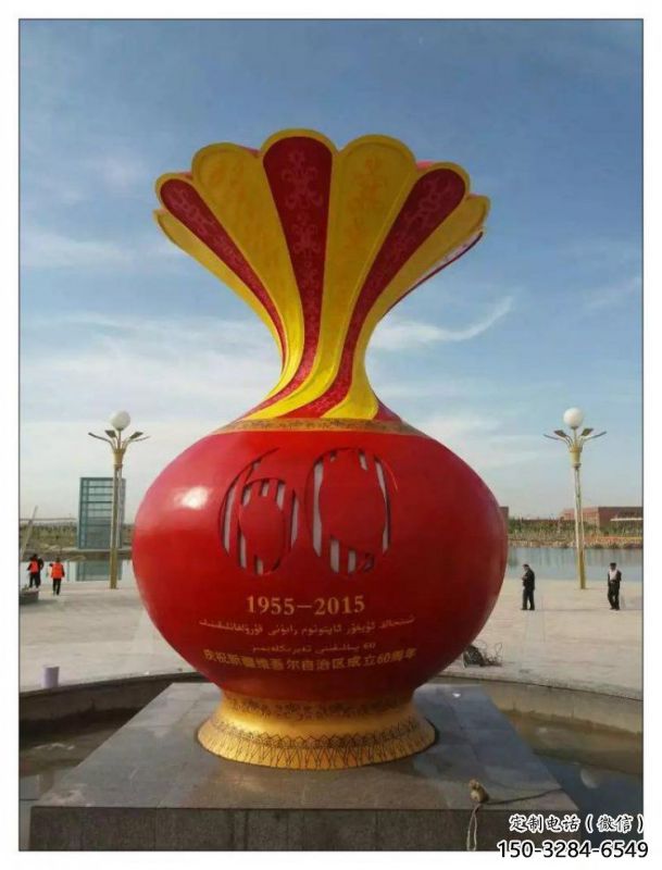 渭南花瓶雕塑工廠選用，街道標(biāo)識(shí)，玻璃鋼花瓶雕塑批發(fā)