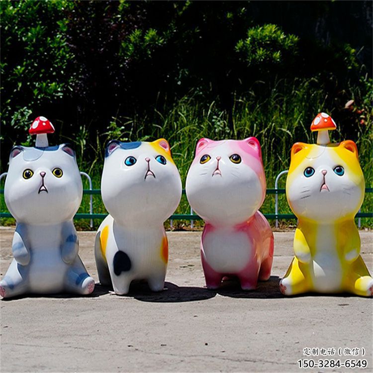 寶雞房地產貓咪雕塑，仿古動漫雕塑，公園動物制造
