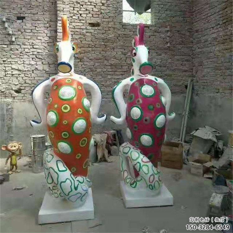 延安幼兒園河馬雕塑，動(dòng)漫文化雕塑，卡通動(dòng)物制作