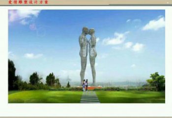 青島鏤空人物雕塑承接，陸地?cái)[件，鐵藝字母人物雕塑制造商