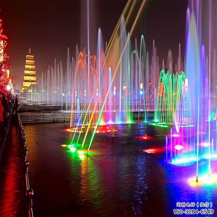 漢中選定噴泉雕塑，燈光數(shù)控效果，水景藝術(shù)雕塑