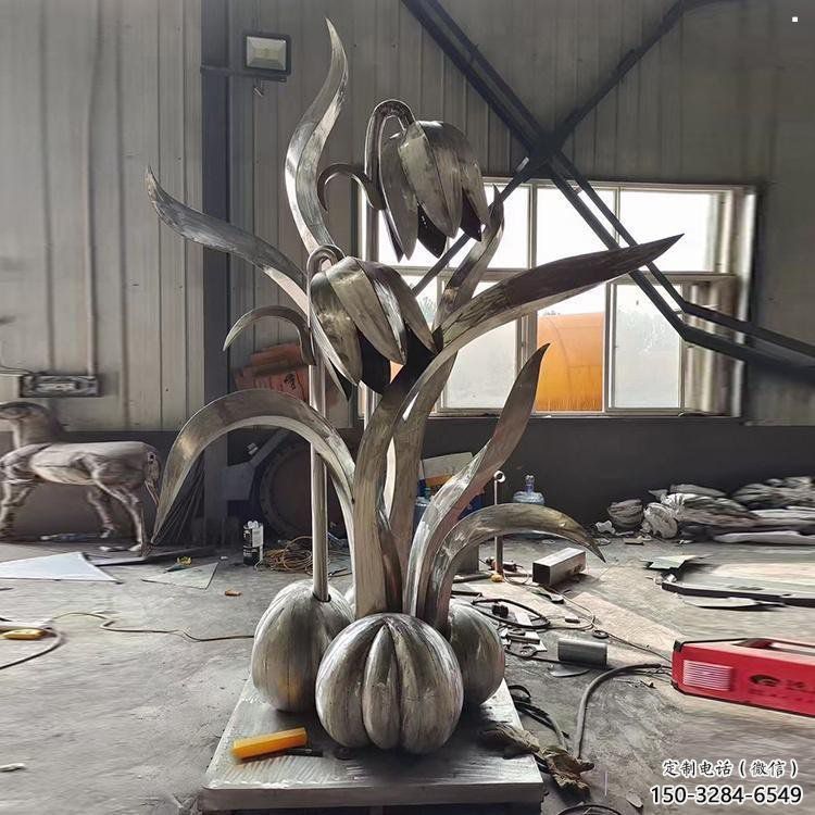 達州木棉花雕塑制造商，城市雕塑，不銹鋼木棉花雕塑廠家