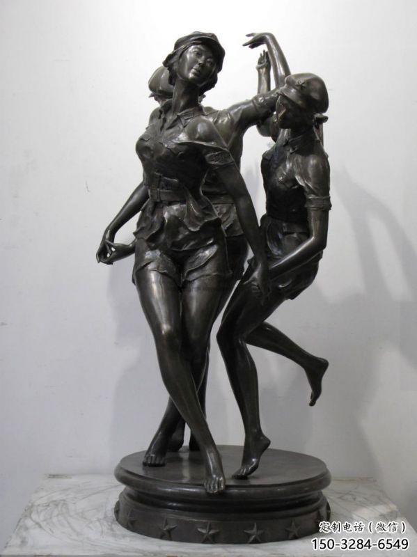 陽住宅小區跳舞雕塑