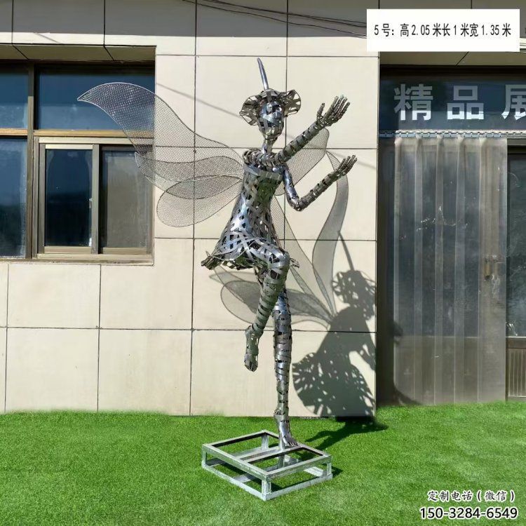 陽現(xiàn)代鏤空舞者雕塑承接，歐式風格，鐵藝跳舞雕塑精選