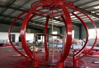 榆林景觀燈籠雕塑優選，陸地擺件，園林不銹鋼燈籠雕塑供應