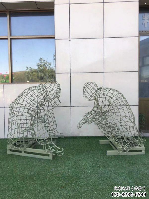 迪慶鏤空對弈雕塑標準，廣場雕塑，鐵藝民俗人物雕塑供給