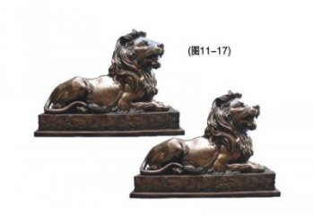 金華公園獅子雕塑供求，景觀雕塑，鑄銅趴獅雕塑優選