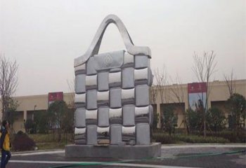 黔江景觀背包雕塑優選，陸地擺件，園林不銹鋼背包雕塑供應