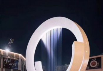 涪陵圓環噴泉雕塑，水景藝術原理，水景圓環雕塑廠家