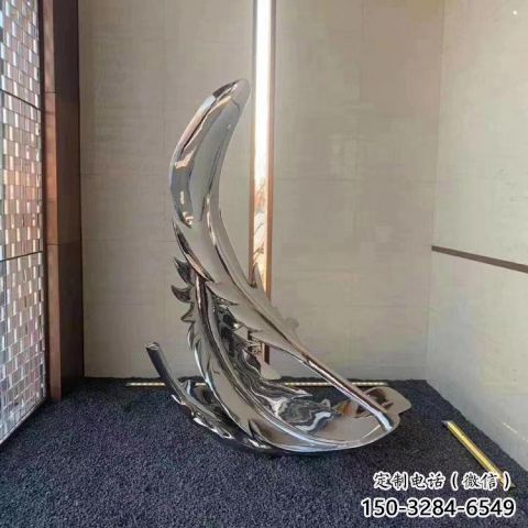 抽象羽毛雕塑 啞光景觀小品 室內(nèi)雕塑