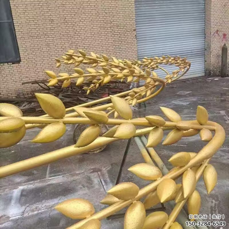 農(nóng)作物不銹鋼水稻雕塑制作流程