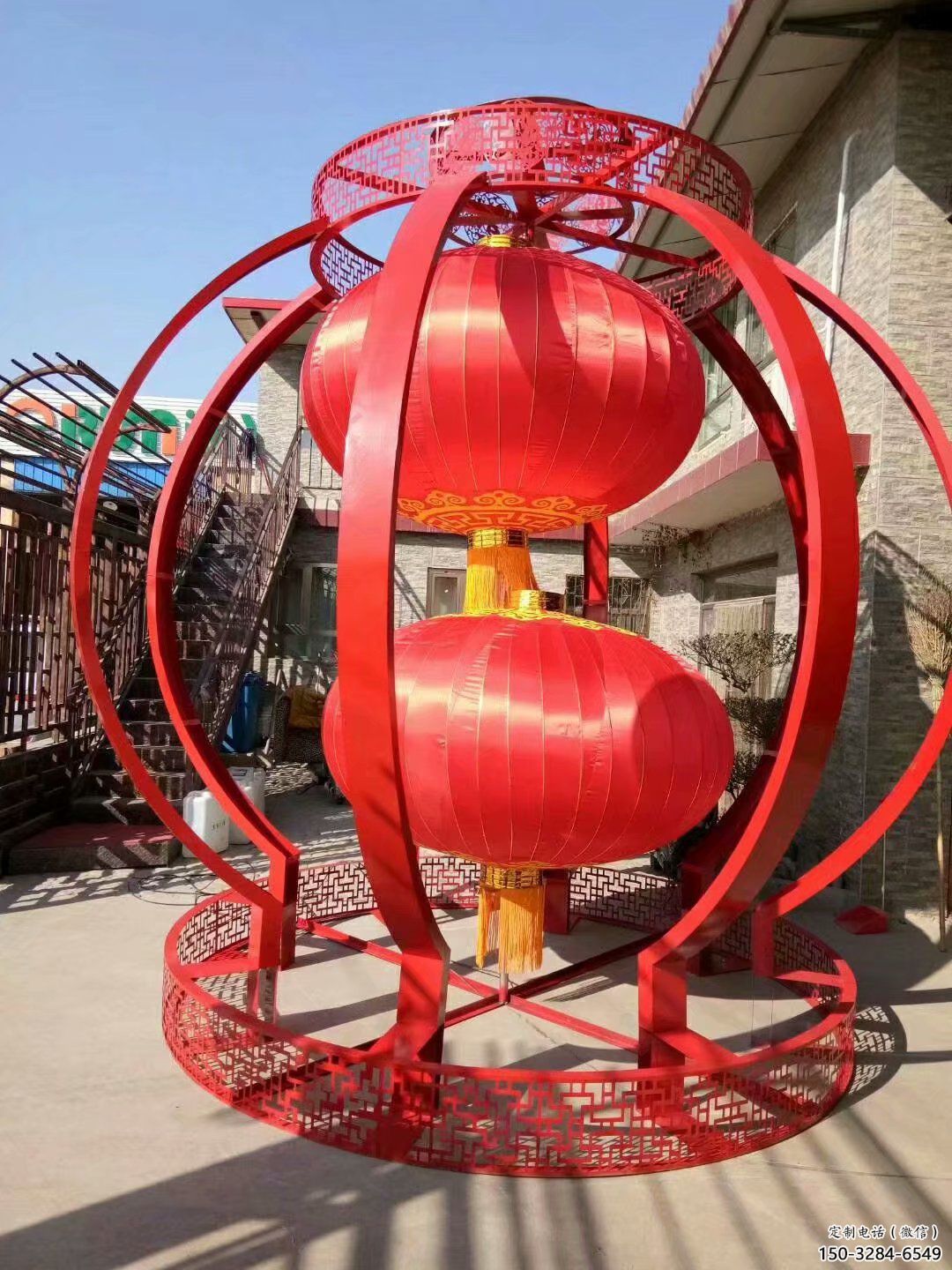 不銹鋼燈籠造型雕塑精品案例